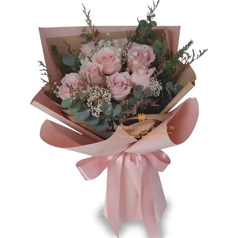 Valentines Day Flowers - Pink Roses Bouquet