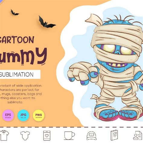 Cartoon Mummy Crafting Sublimation Templatemonster In