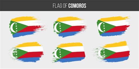 Premium Vector Comoros Flags Brush Stroke Grunge Vector Illustration