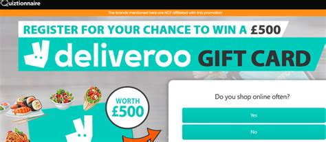 £500 Deliveroo Gift Card Giveaway - Giveaway Monkey