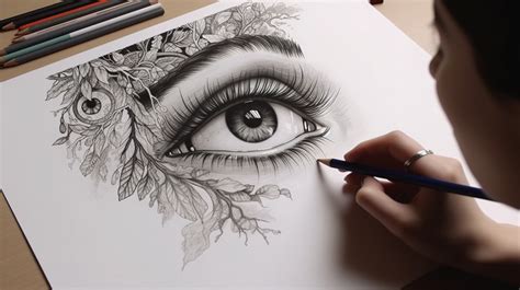 Floral Leaves Woman Drawing To Illustrate The Eye With Backgrounds | JPG Free Download - Pikbest