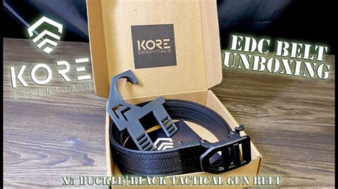 Kore Essentials Edc Belt Unboxing X5 Buckle Black Tactical Gun Belt