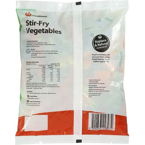 Homebrand Stir Fry Vegetables G Woolworths