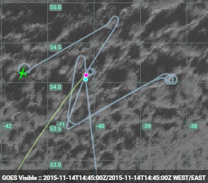 1510Z GOES Visible Imagery And Flight Track NASA Airborne Science Program