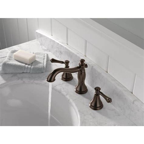 Delta Cassidy Venetian Bronze 2 Handle Widespread Watersense Bathroom