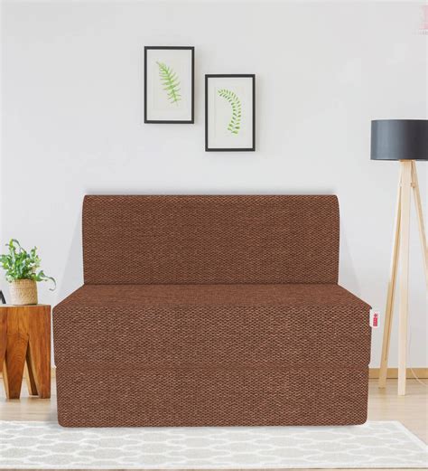 Buy Acum Inch Foam X In Brown Colour Single Size Sofa Cum