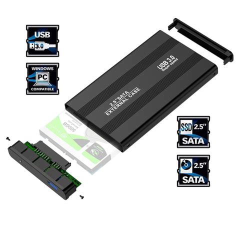 Алюмінієва USB 3.0 зовнішня кишеня перехідник для SSD/HDD диска SATA ...