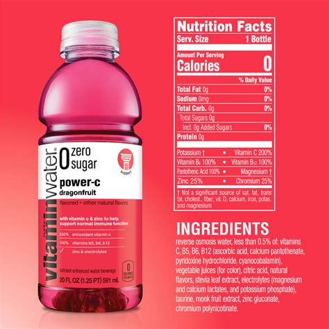 Vitamin Water Zero Dragon Fruit Nutrition Facts Blog Dandk