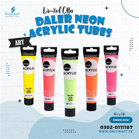 daler rowney neon acrylic tubes  mart order
