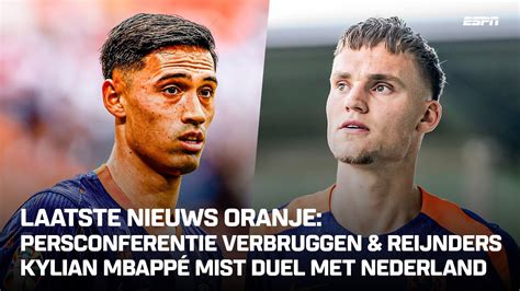 Oranje Vandaag Persconferentie Bart Verbruggen Tijjani Reijnders