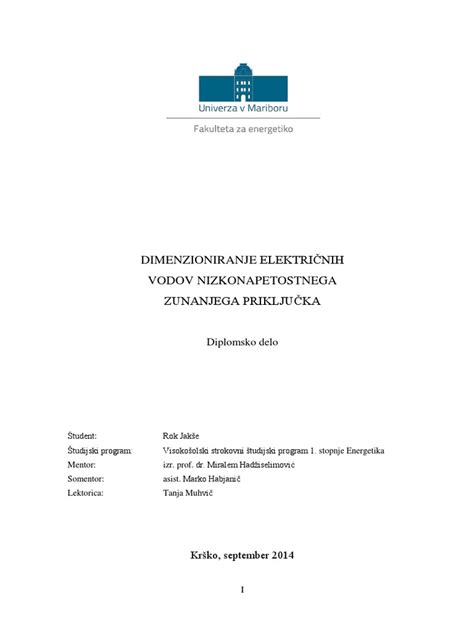 PDF Dimenzioniranje električnih vodov PDFSLIDE NET