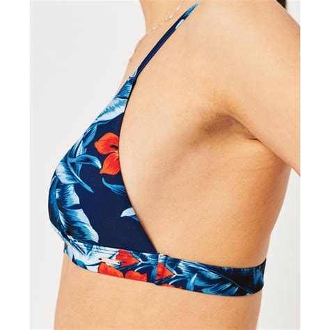 Superdry Vintage T Back Tri Bikini Top Swimsuit Blue Dressinn