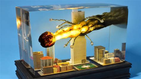 Artist Makes an Epic Diorama of a Meteor Tearing Through a Building