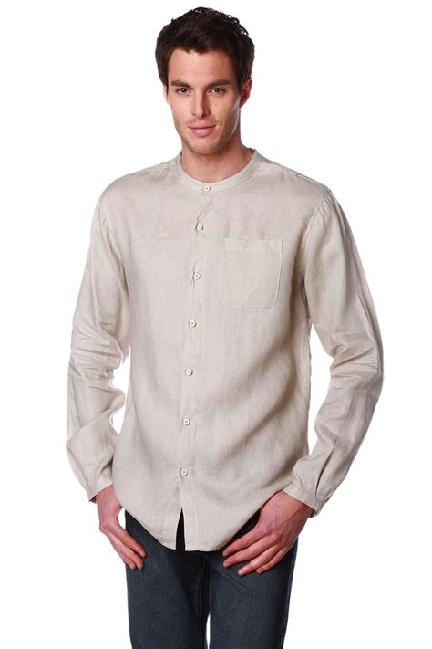 Chemise Col Mao En Lin Homme Acheter Ce Produit Au Meilleur Prix