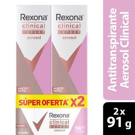 Desodorante Rexona Classic Clinical Expert Women Spray X 2un Rexona