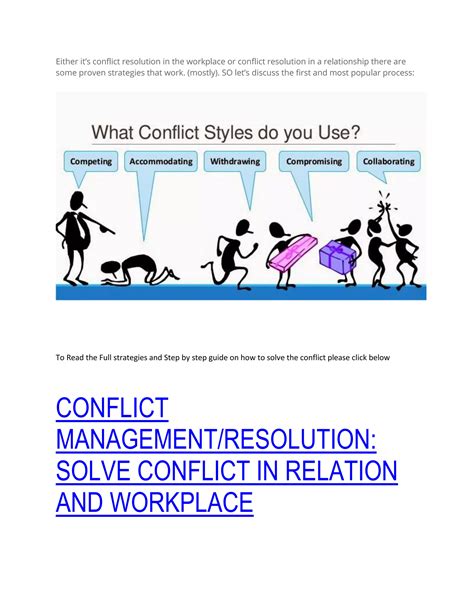 Conflict management strategies | PDF