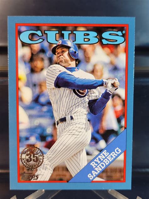 2023 Topps Series 1 T88 92 Ryne Sandberg 35th Anniversary Blue