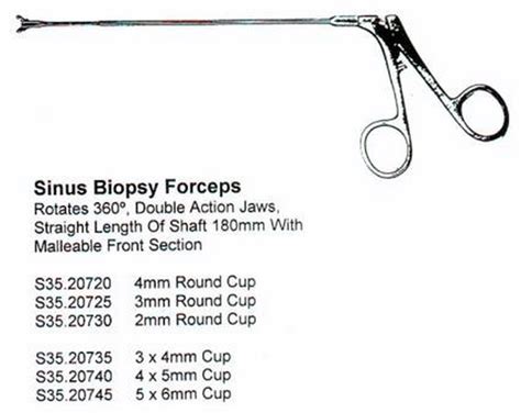 Sinus Biopsy Forceps 360o 4mm Round Cup Straight Surgical Instruments