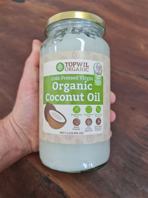 Organic Cold Pressed Virgin Coconut Oil L Topwil Organic The