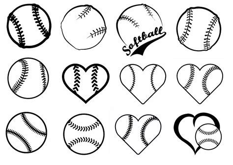 softball silhouettes - Clip Art Library