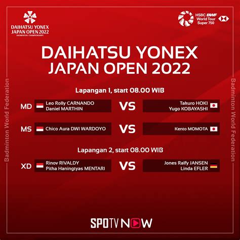 Spotv Indonesia On Twitter Bwf Hari Kedua Besok Mereka Kembali