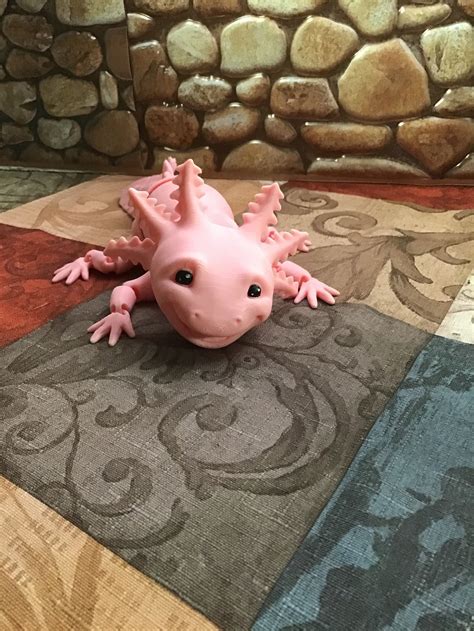 Single Color Smiling Axolotl Fidget Toy Articulated Axolotl Etsy