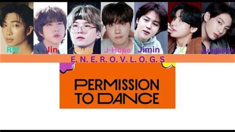 Bts 방탄소년단 Permission To Dance Color Coded English Lyrics Youtube