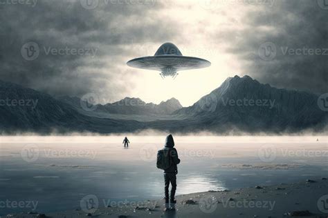 Ai Generated Ufo And Alien Concept An Unidentified Flying Object And