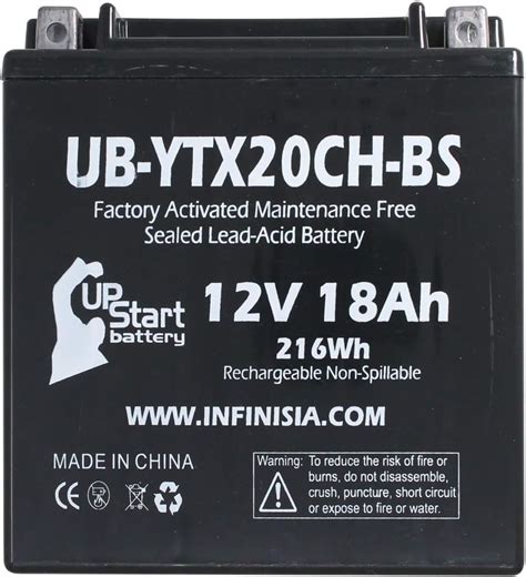 UB YTX20CH BS Battery Replacement For 2009 Suzuki LT A750X King Quad