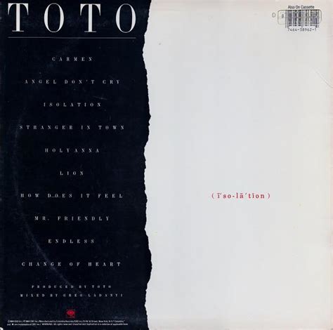 Toto: Isolation (Vinyl, VG)