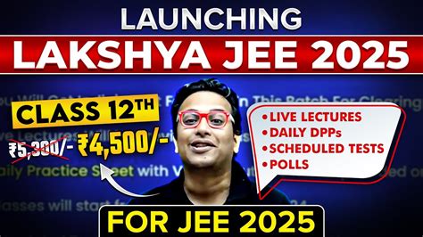 Launching LAKSHYA JEE 2025 For JEE Aspirants Check PW App YouTube