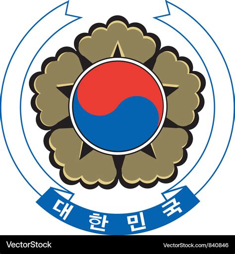 Coat of arms south korea Royalty Free Vector Image