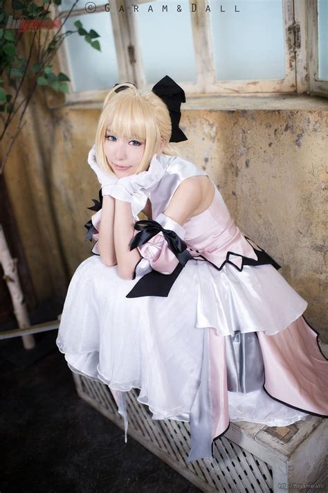 Character Saber Lily Cosplayer Momoren Flower Girl Dresses