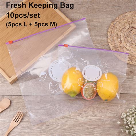 Pcs Pvc Fresh Keeping Bag For Vegetable Fruit Self Sealing Plastic