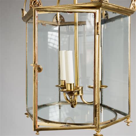 Early Nineteenth Century Style Gilt Brass Hall Lantern LASSCO