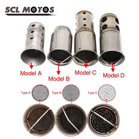 SCL MOTOS Universal 50 8mm 60mm Motorcycle Front Catalyst DB Killer