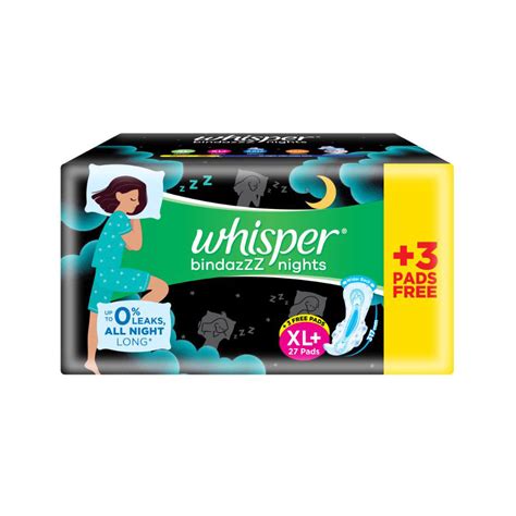 Whisper Ultra Night Heavy Flow Sanitary Pads For Women Xl Napkins