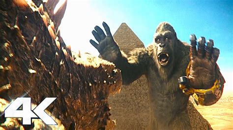 Godzilla Vs Kong Egypt Fight Scene Gxk Godzilla Vs Kong Fight Godzilla X Kong The New