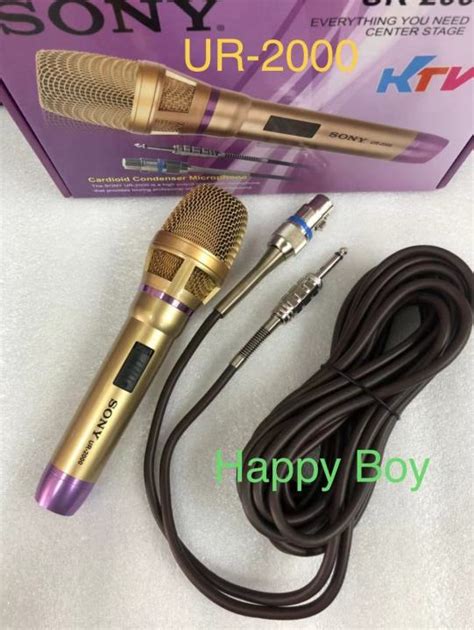 Sony Ur Condenser Microphone Gold Heavy Duty Mic Wire Tested