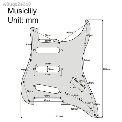 Musiclily Pro Hole Vintage Style Strat Sss Pickguard For