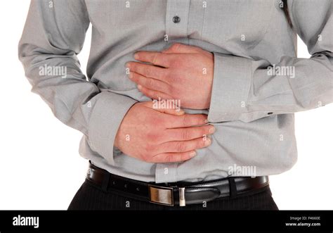 Man With Stomach Pain Stock Photo Alamy