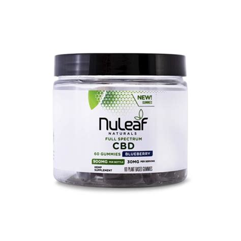 Nuleaf Naturals Hemp Cbd Gummies Blueberry Full Spectrum 60ct 900mg Cbd Cbd Market