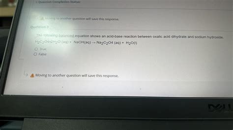 Solved The Following Balanced Equation Shows An Acid Base