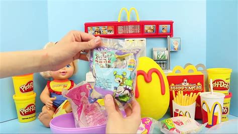 Giant Surprise Egg With PLAY DOH McDonalds Arch Filled With Happy Meal