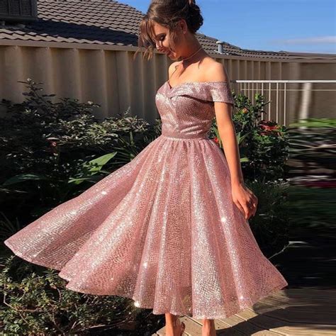 Short Homecoming Dresses For Teens Sparkly Cocktail Dress Off Shoulder