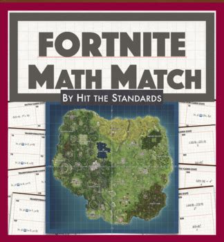 FORTNITE Math Match! Transformations & Integer Operations Math Board Game.