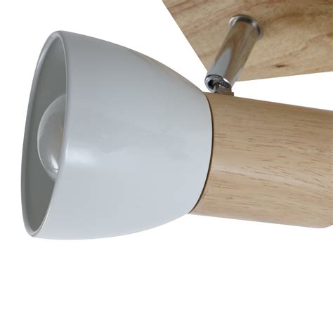 Plafonnier Trois Lampes Thorin Avec Bois Luminaire Fr