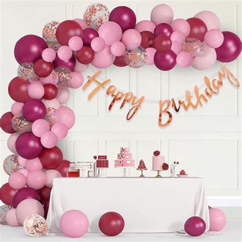 Party Propz Birthday Decoration Items For Girls Pcs Burgundy