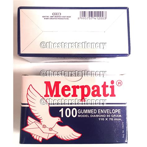 Jual 1 Pack Isi 100 Lembar Amplop Merpati Visit 80 Gram Lem Uk 11 X