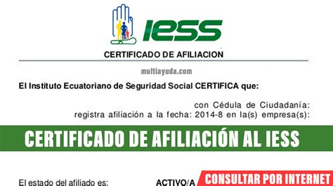 Imprimir certificado de afiliación al IESS 2024